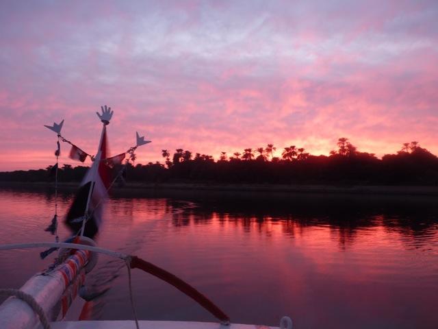 lever de soleil sur le Nil Decembre 2014